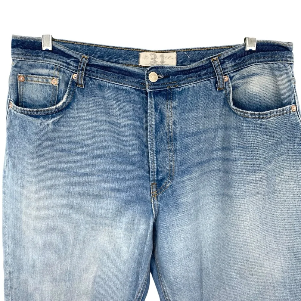 Free People We the Free Maggie High Rise Straight Leg Distressed Jeans - Picture 6 of 11